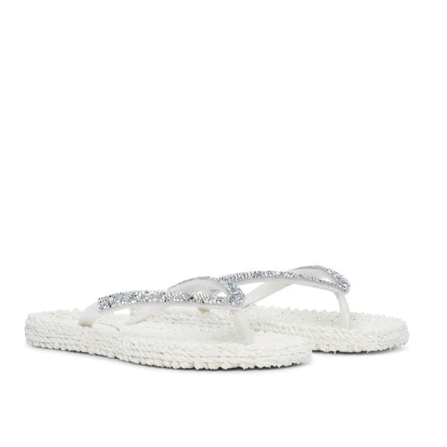 ILSE JACOBSEN Zehentrenner Cheerful - Strass Creme