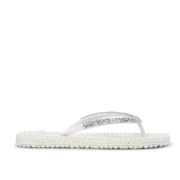 ILSE JACOBSEN Zehentrenner Cheerful - Strass Creme