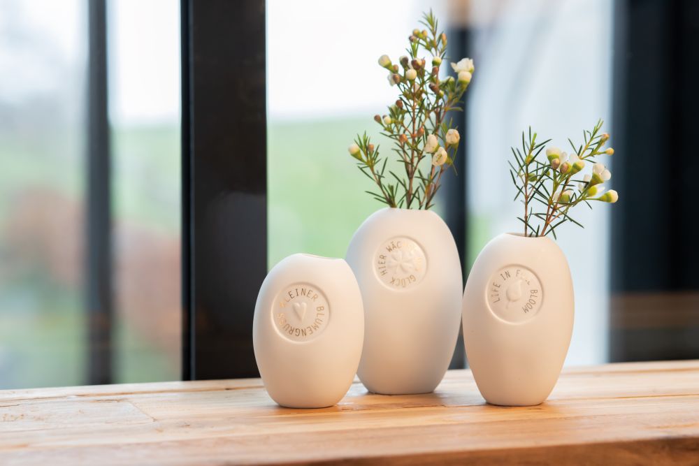 RAEDER DESIGN Steingarten Vase Hier wächst das Glück