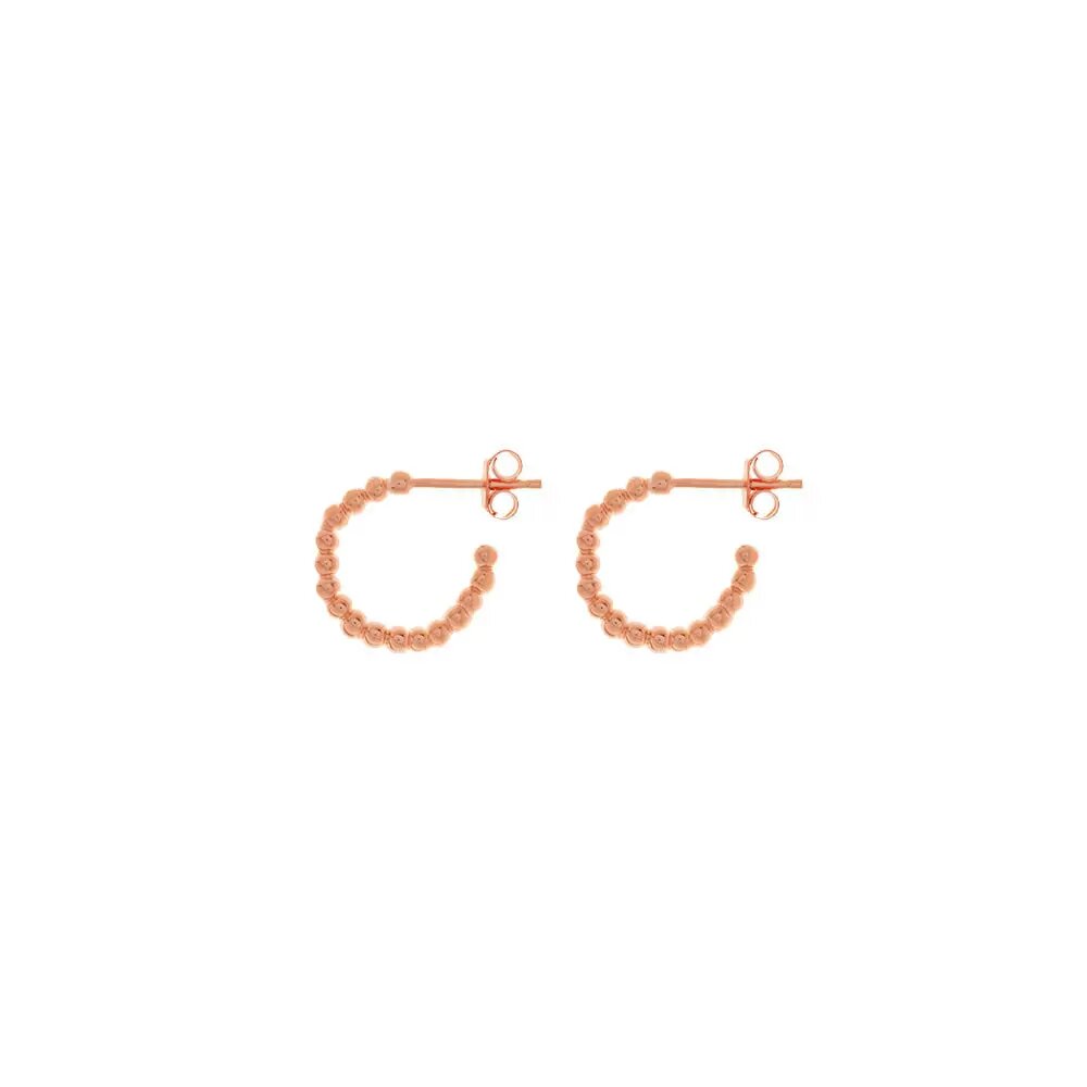 LEAF Creolen Kugelring Rosegold