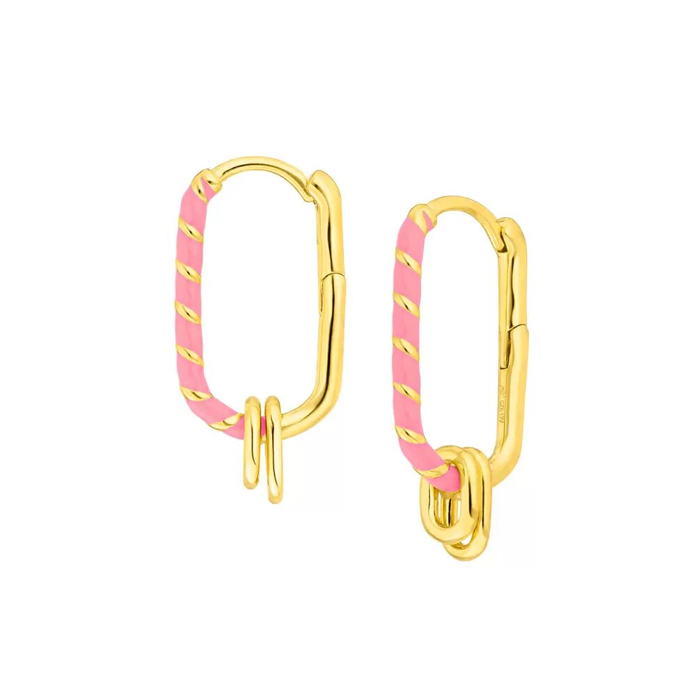 LEAF Klappcreole Neon Twist Gelbgold - pink