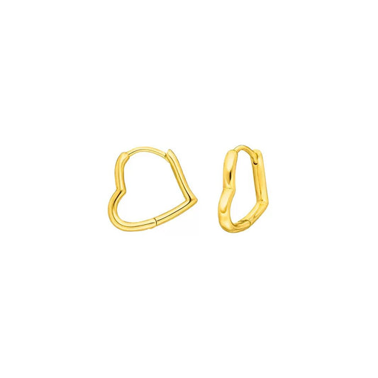 LEAF Creolen Tiny Heart Gelbgold