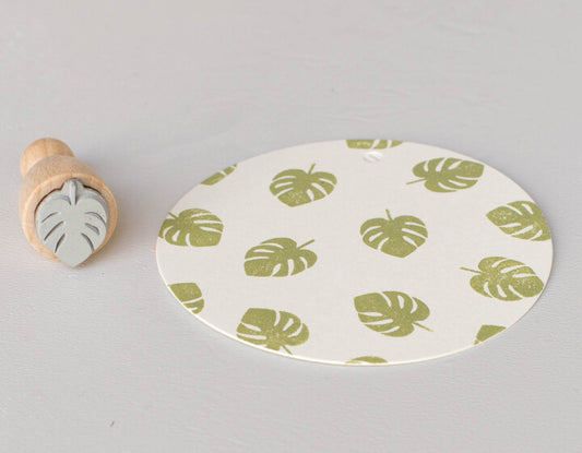 PERLENFISCHER Stempel 166 - Monstera klein