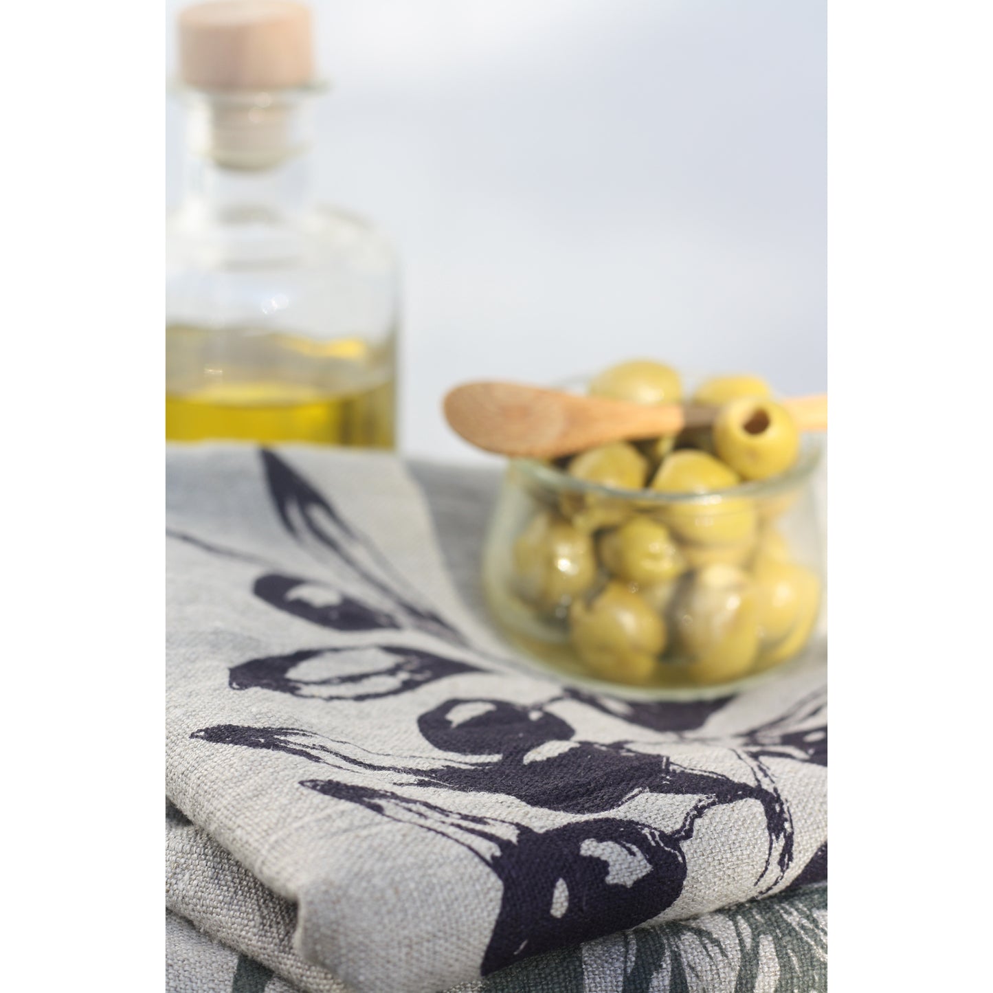 FROHSTOFF Geschirrtuch Leinen Olive
