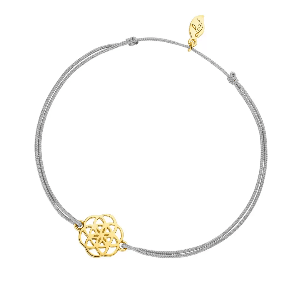 LEAF Glücksarmband Flower of Life Gelbgold