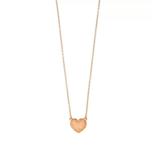 LEAF Halskette Heart Disc - Herzkette Rosegold