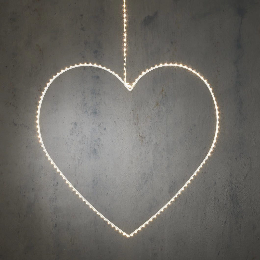LED-Herz Silber in 2 Größen