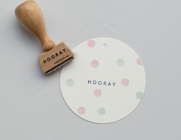 PERLENFISCHER Stempel Hooray