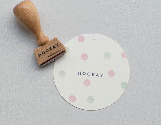 PERLENFISCHER Stempel Hooray