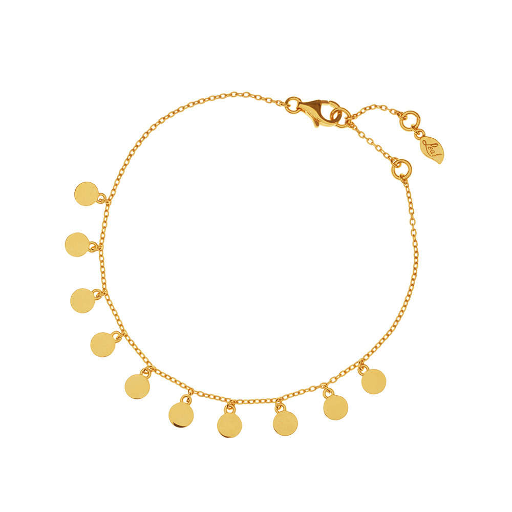 LEAF Armkette Platelet Gelbgold