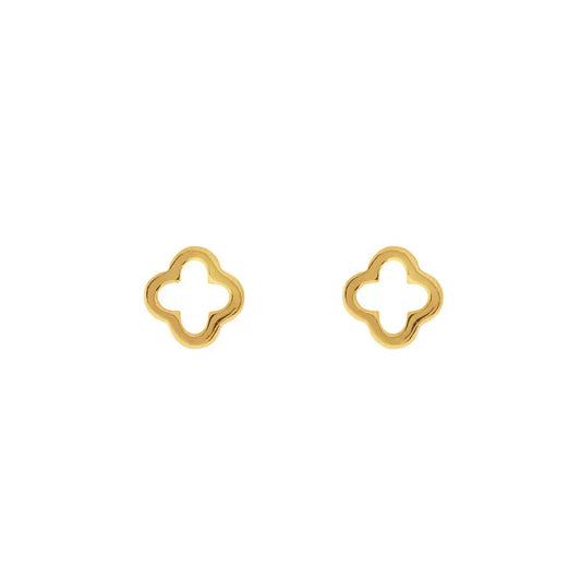 LEAF Ohrstecker Kleeblatt Mini Gelbgold