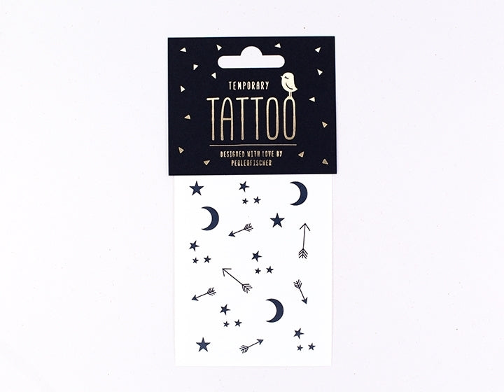 PERLENFISCHER Tattoo Mond & Sterne