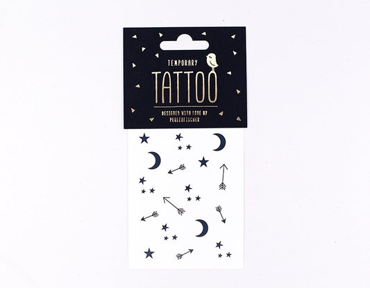 PERLENFISCHER Tattoo Mond & Sterne