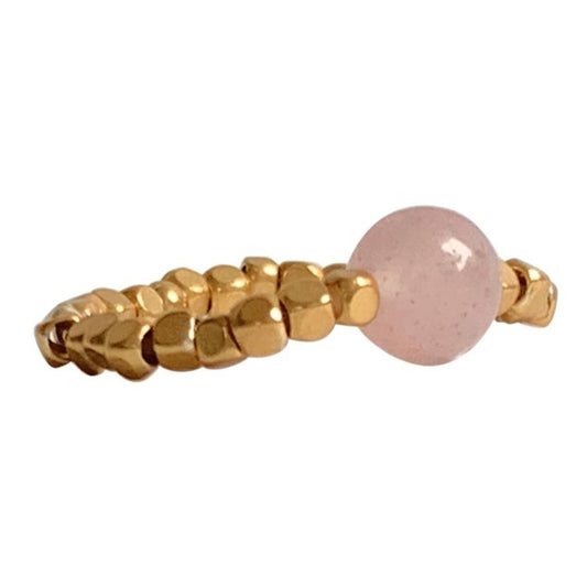 IBU JEWELS Ring Peggy Rose Quartz RH02
