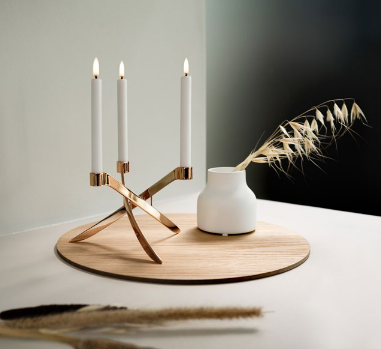 UYUNI Stabkerzen im 2-er Set mit Timer Nordic White 25,5 cm
