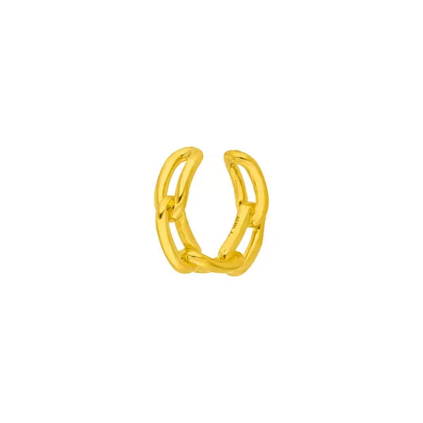 LEAF Earcuff Chain Gelbgold