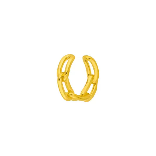LEAF Earcuff Chain Gelbgold