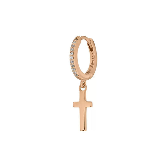 LEAF Singlecreole Kreuz Rosegold