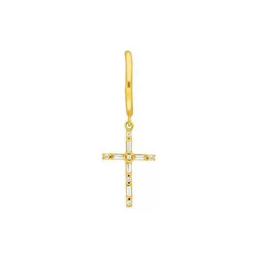 LEAF Singlecreole Sparkle Cross Gelbgold