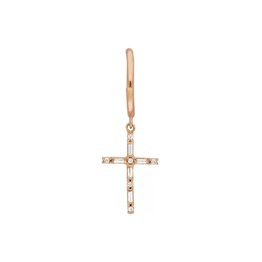 LEAF Singlecreole Sparkle Cross Rosegold