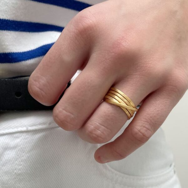 SUSICALA Sophie 5 Twin Ring Gold Plated