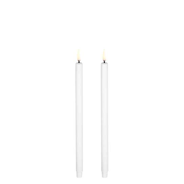 UYUNI Mini Stabkerze im 2-er Set mit Timer Nordic White 25 cm