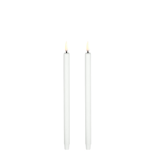 UYUNI Mini Stabkerze im 2-er Set mit Timer Nordic White 25 cm