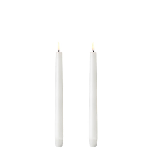 UYUNI Stabkerzen im 2-er Set mit Timer Nordic White 25,5 cm