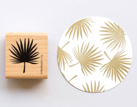 PERLENFISCHER Stempel Palmenblatt