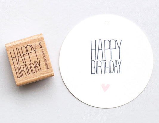 PERLENFISCHER Stempel Happy Birthday 3 A179