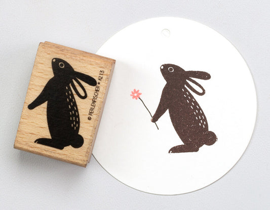 PERLENFISCHER Stempel Hase stehend