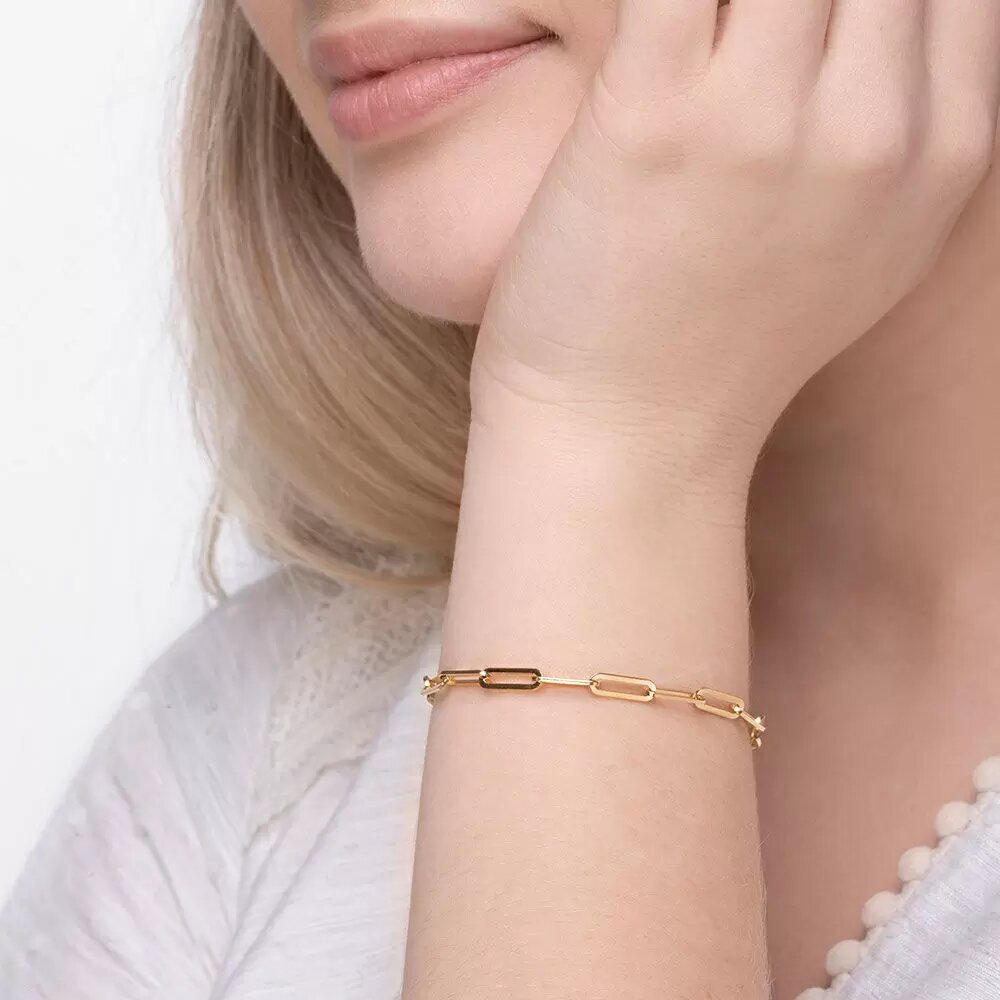 LEAF Armkette Square Gelbgold