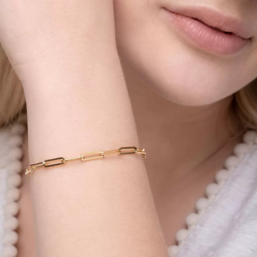 LEAF Armkette Square Gelbgold