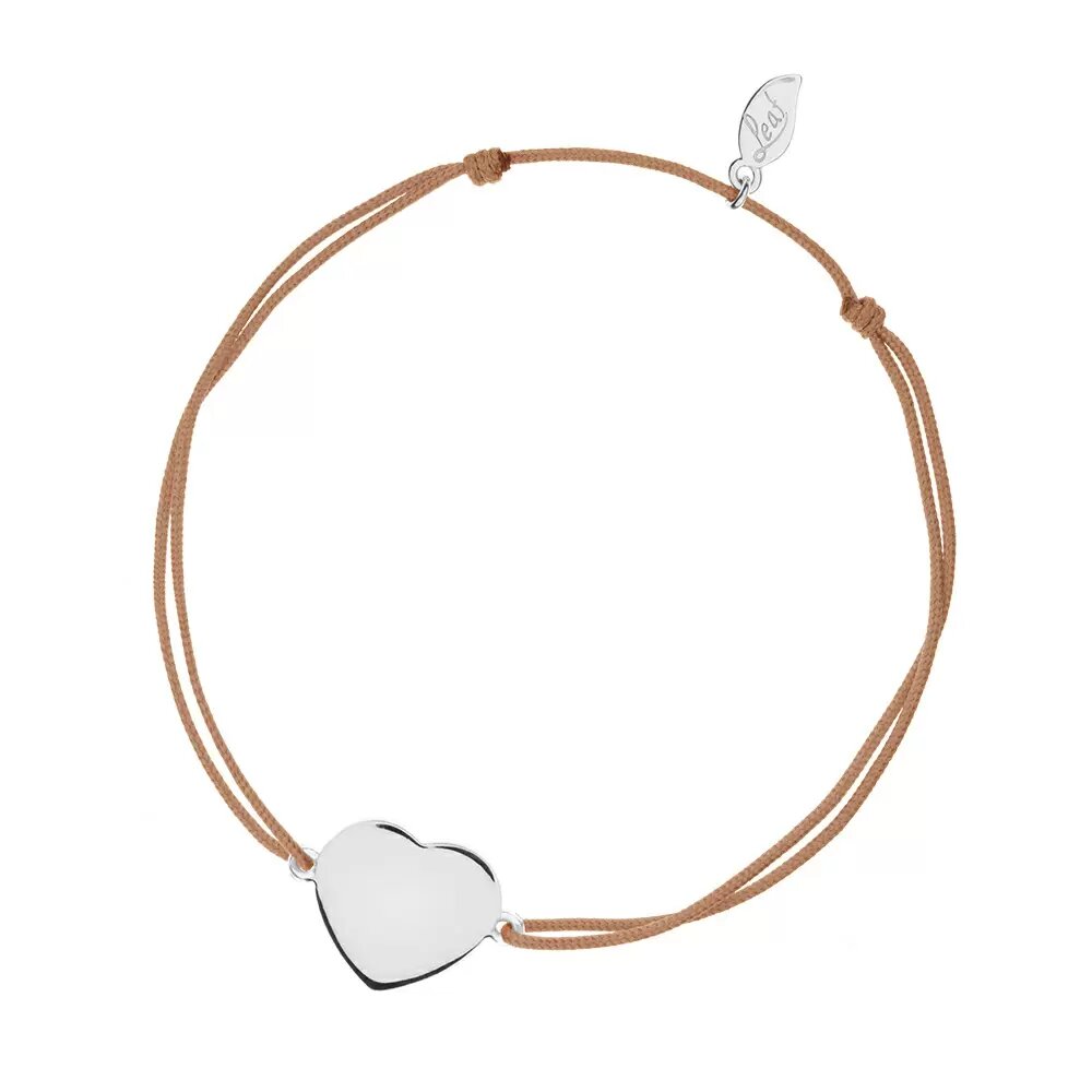 LEAF Glücksbändchen Herz Sterlingsilber