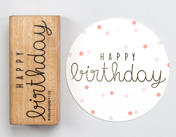 PERLENFISCHER Stempel Happy Birthday 6