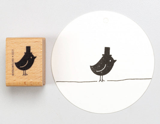 PERLENFISCHER Stempel 214 - Vogel mit Hut