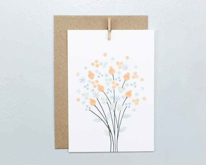PERLENFISCHER Ministempel 17 - Blatt outline
