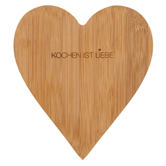 RAEDER DESIGN Bambusherz Kochen ist Liebe