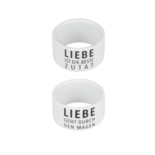 RAEDER DESIGN Serviettenring Set Liebe