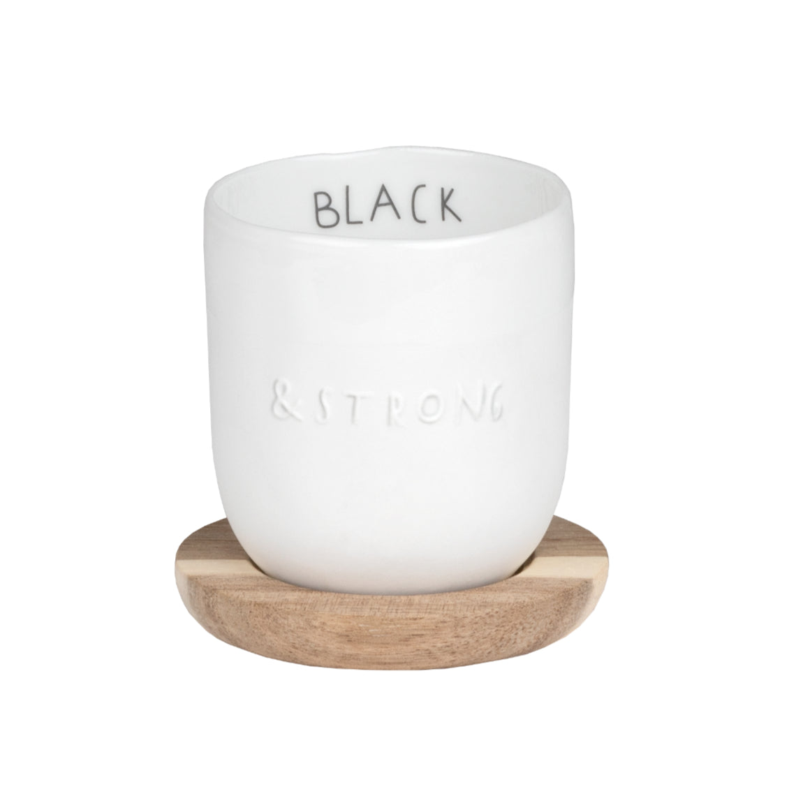 RAEDER DESIGN Guten Morgen Kleiner Becher "Black and Strong"
