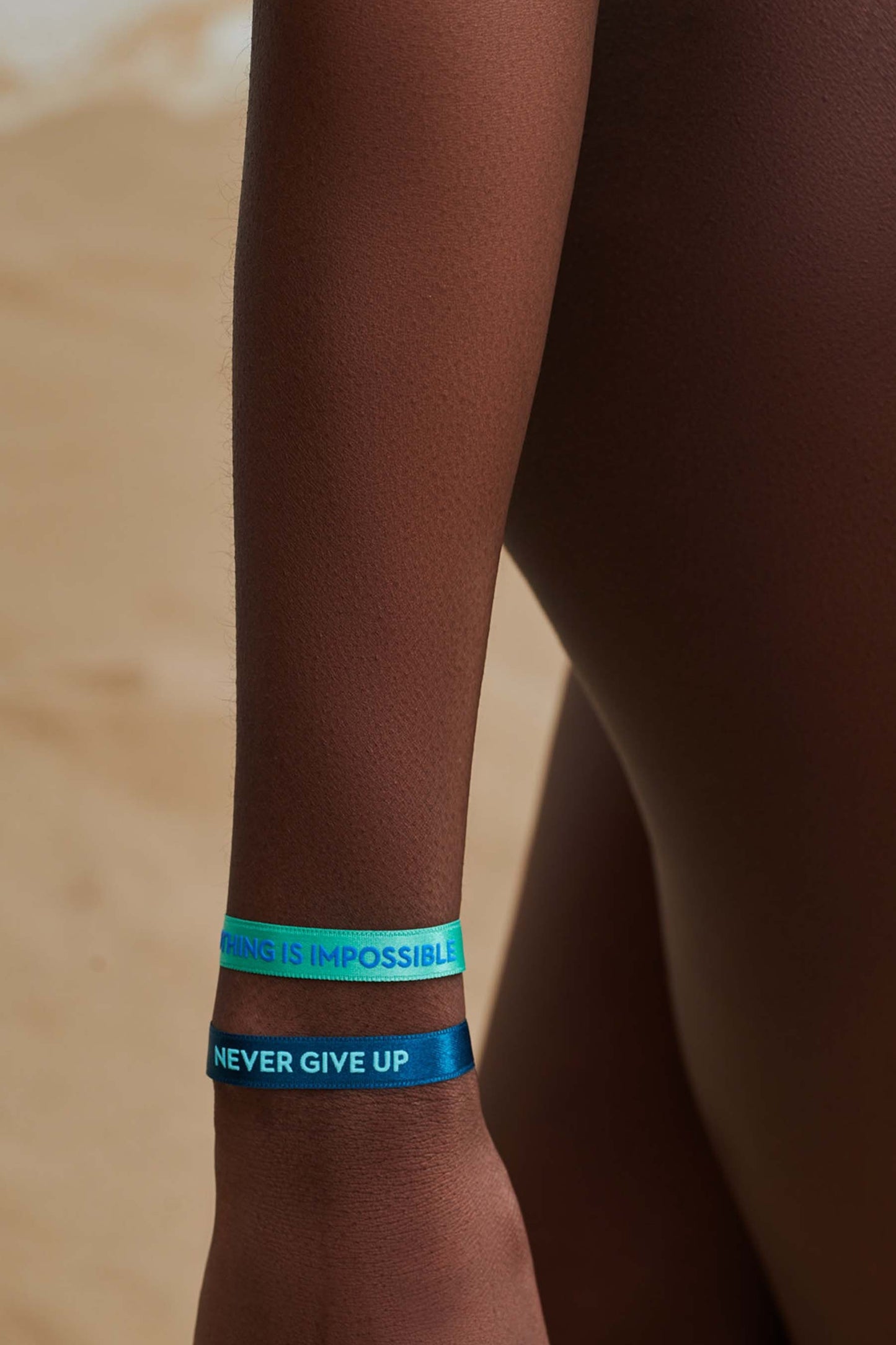 SORBET ISLAND Satin Armband Enjoy Today - Pacificblue