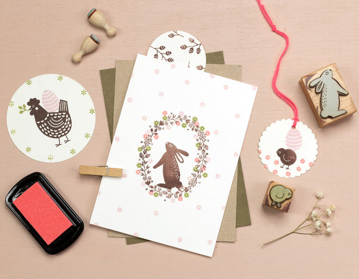 PERLENFISCHER Stempel Hase stehend