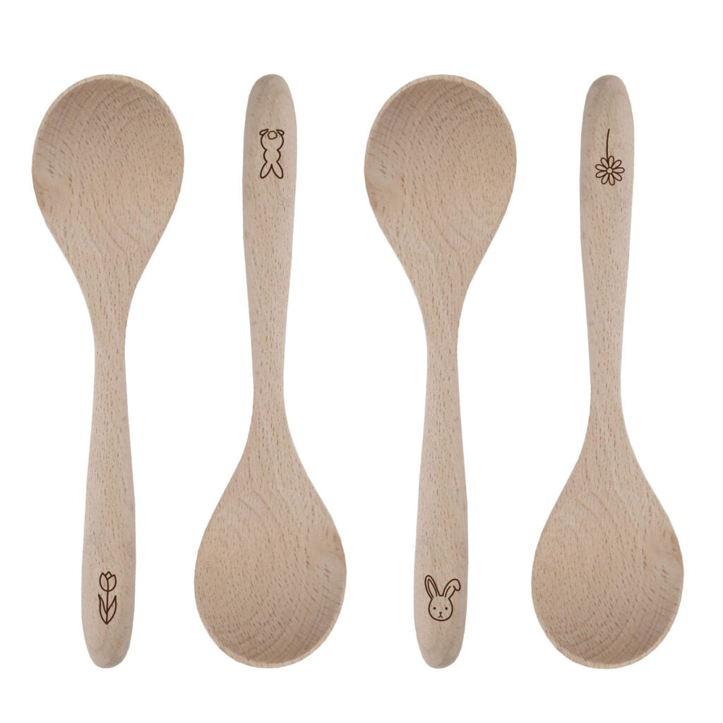 EULENSCHNITT Holzlöffel Ostern 4-er Set