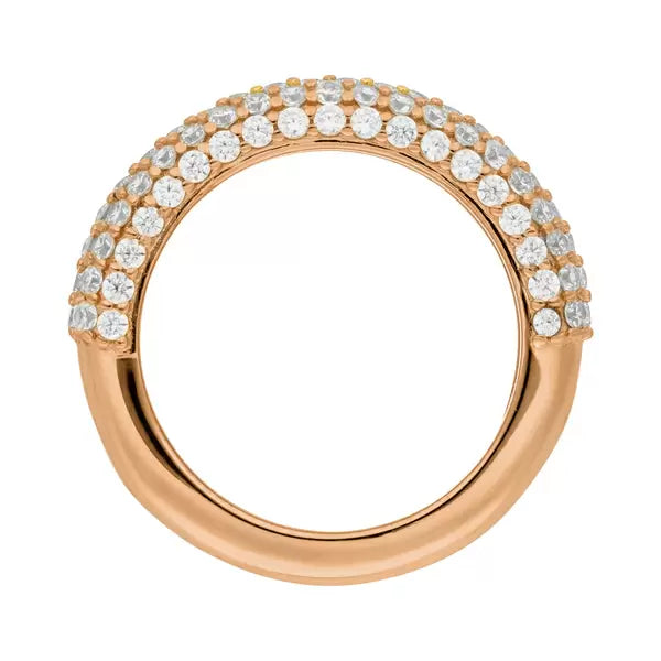 LEAF Ring Pavee Zirkonia Rosegold