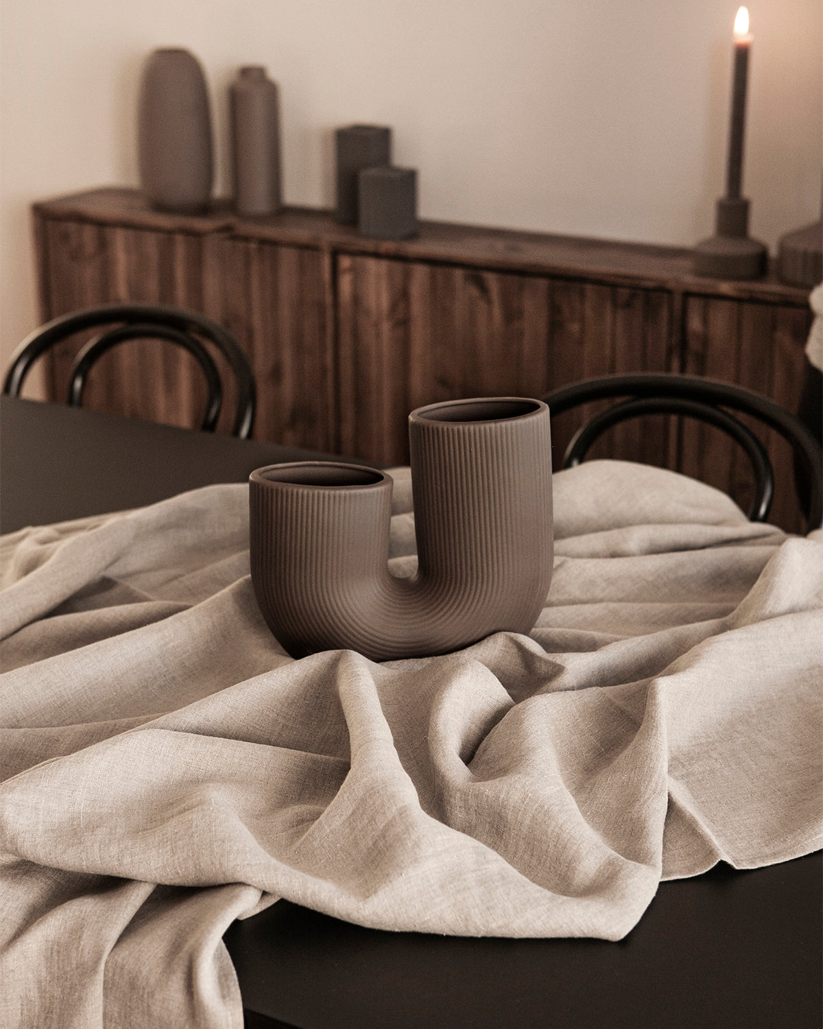 STOREFACTORY Stravalla Vase braun