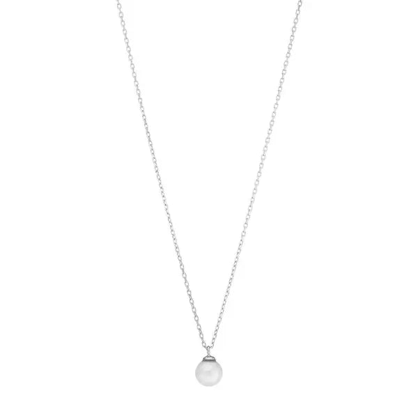 LEAF Halskette Perle Sterlingsilber