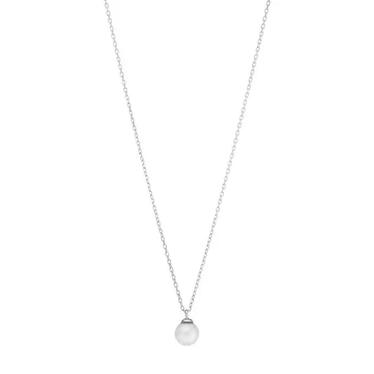 LEAF Halskette Perle Sterlingsilber