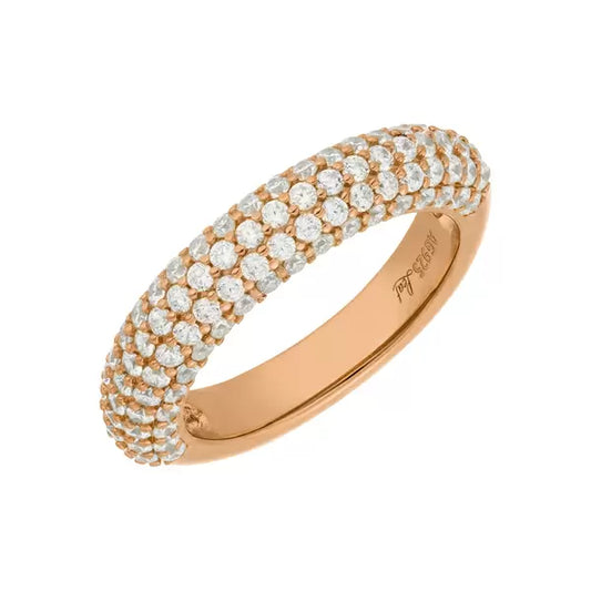 LEAF Ring Pavee Zirkonia Rosegold