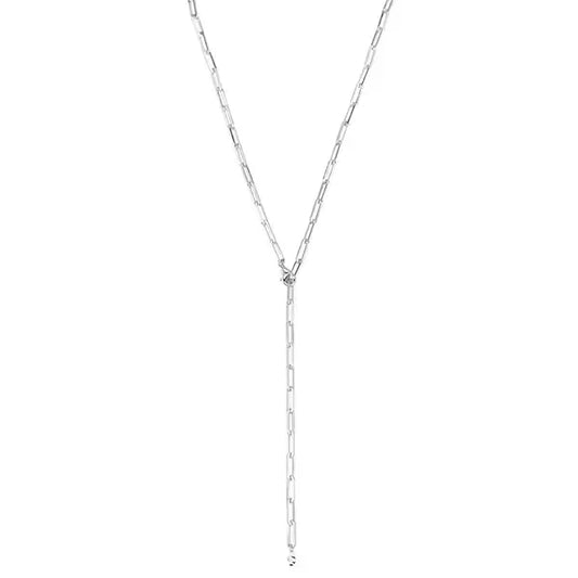 LEAF Y-Gliederhalskette Square Sterlingsilber