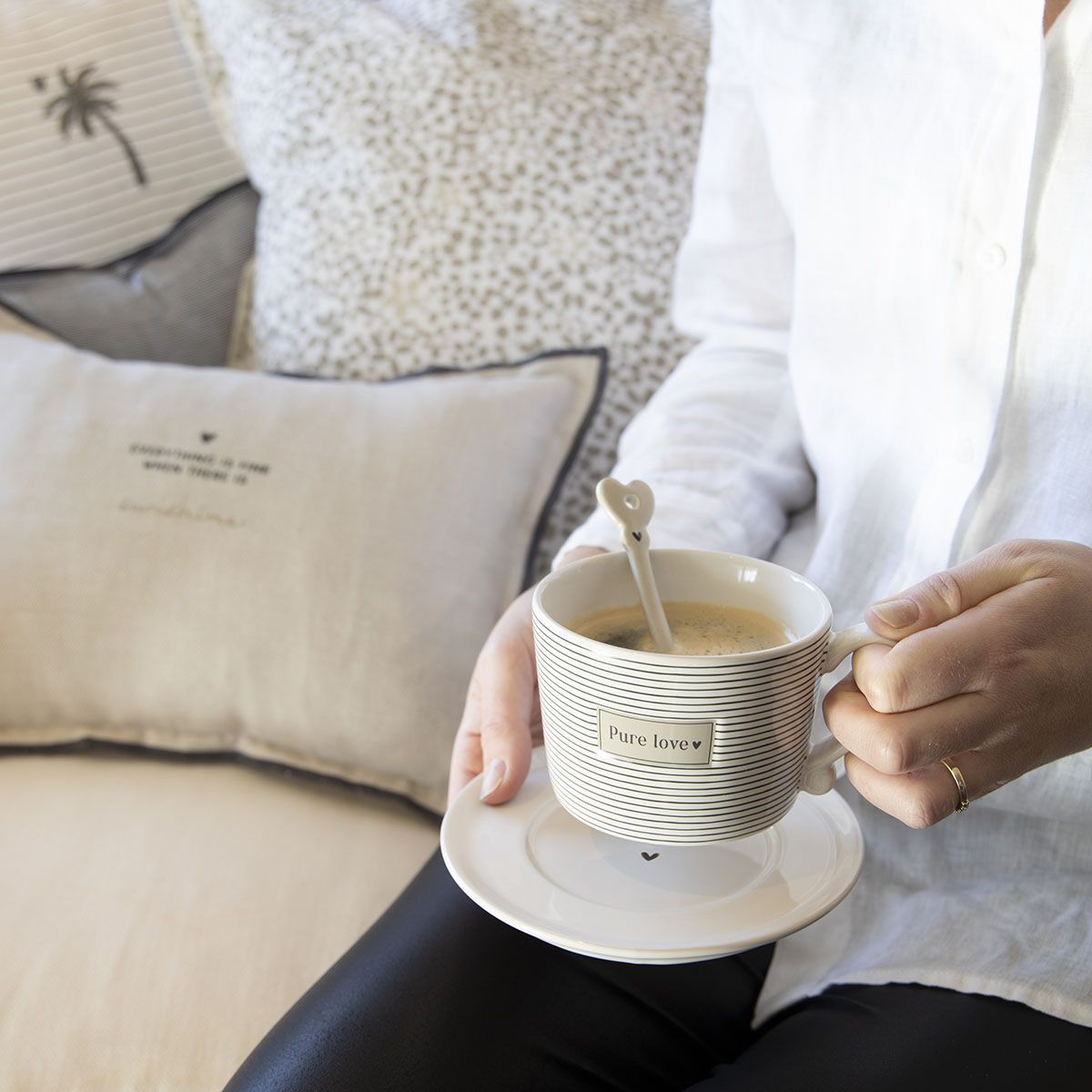 BASTION COLLECTIONS Tasse Stripes Pure Love